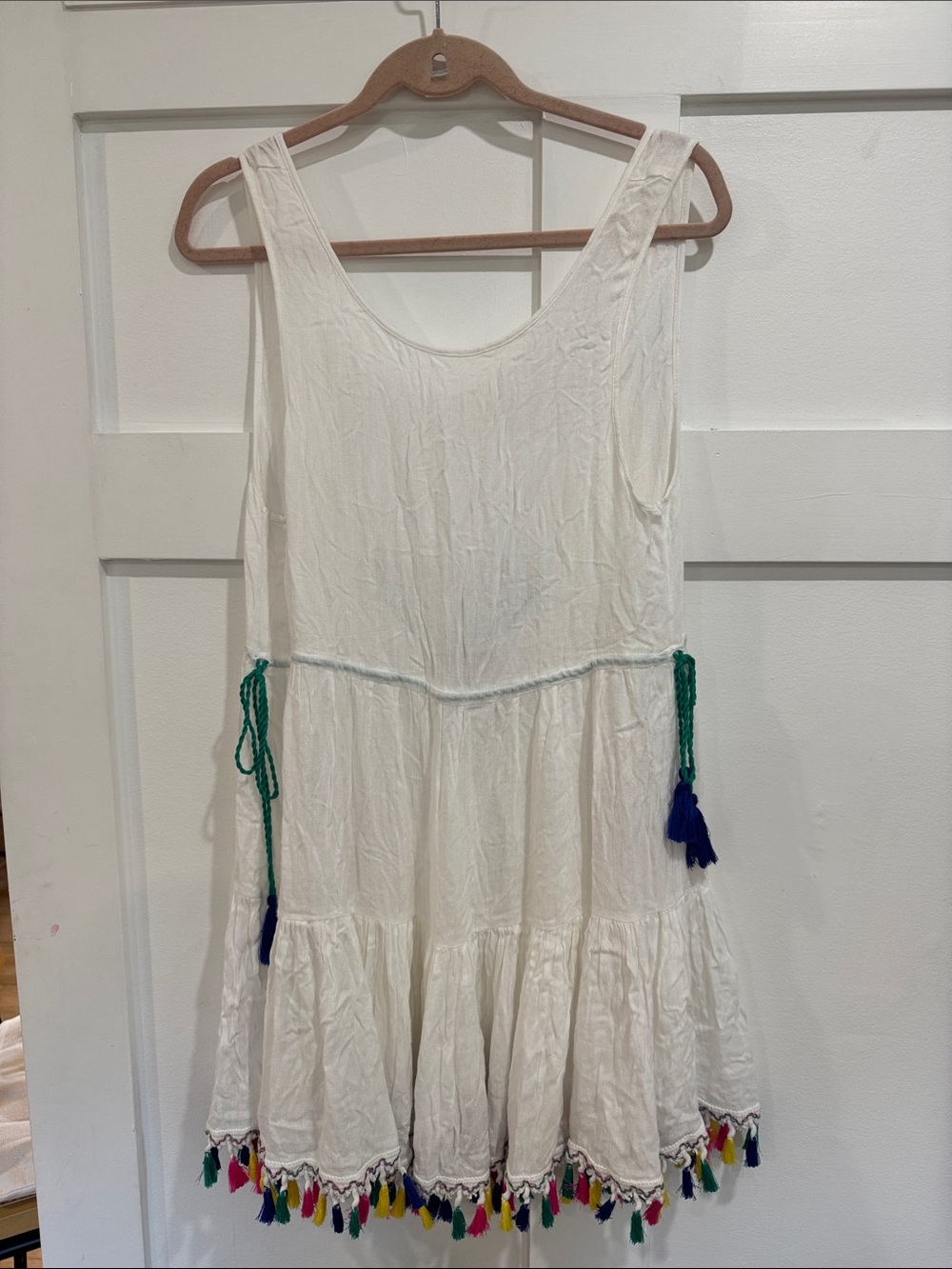 Nanette Lepore White Tassel Hem Swim Coverup